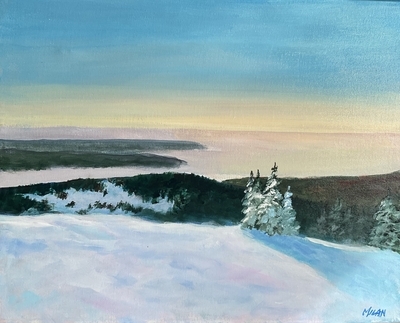 View From Grouse Mountain (acrylic 16 x 20)