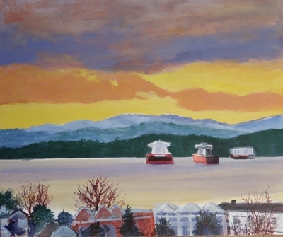 Harbour Sunset-acrylic-20x24