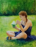 Snow Cone at the Fair (14x11 Oil)