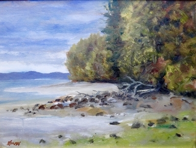 Beach Morning (9x12 Oil)