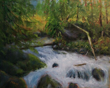 Rushing Waters (Oil on Canvas 16 x 20)