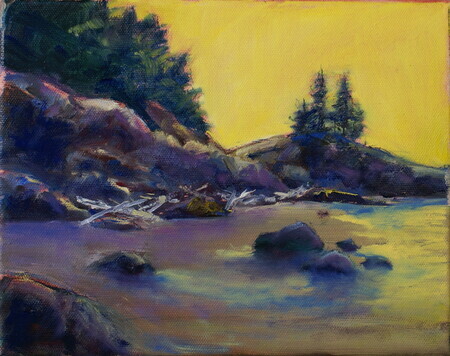 Point no Point sunset (8x10) oil